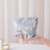 Blue Floral Makeup Bag Set 2PCS