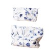 Cotton Linen Embroidered Makeup Bag Set 2PCS