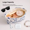 Cotton Linen Embroidered Makeup Bag Set 2PCS