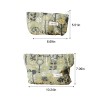 Embroidered Canvas Cosmetic Bag Set 2PCS