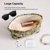 Embroidered Canvas Cosmetic Bag Set 2PCS