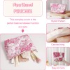 Floral Embroidered Canvas Cosmetic Bag
