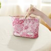 Floral Embroidered Canvas Cosmetic Bag