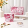 Floral Embroidered Canvas Cosmetic Bag