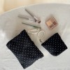 Polka Dot Pearl Chain Makeup Bag