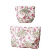 Summer Embroidered Canvas Cosmetic Pouch