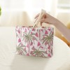 Summer Embroidered Canvas Cosmetic Pouch