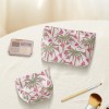 Summer Embroidered Canvas Cosmetic Pouch