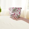 Summer Embroidered Canvas Cosmetic Pouch