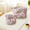 Summer Embroidered Canvas Cosmetic Pouch