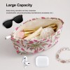 Summer Embroidered Canvas Cosmetic Pouch