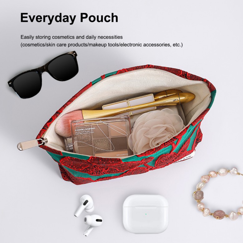 Vintage Floral Makeup Bag 