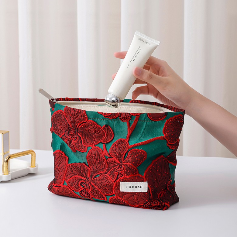 Vintage Floral Makeup Bag Set 2PCS