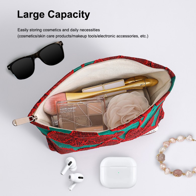 Vintage Floral Makeup Bag Set 2PCS