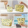 Yellow Floral Jacquard Makeup Bag