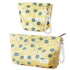 Yellow Floral Jacquard Makeup Bag