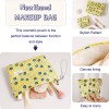 Yellow Floral Jacquard Makeup Bag