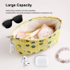 Yellow Floral Jacquard Makeup Bag