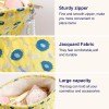 Yellow Floral Jacquard Makeup Bag