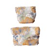 Yellow Floral Makeup Bag Set 2PCS