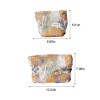 Yellow Floral Makeup Bag Set 2PCS
