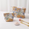 Yellow Floral Makeup Bag Set 2PCS