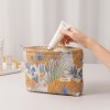 Yellow Floral Makeup Bag Set 2PCS
