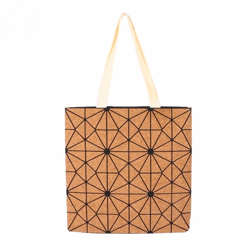 Eco-Friendly Geometric Cork Tote Bag