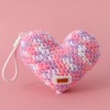 Handmade Crochet Heart Keychain Bag Charm