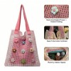 Bohemian Color-Block Knit Hollow Shoulder Bag