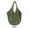 Colorful Candy Bead Knit Hollow Shoulder Bag