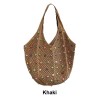 Colorful Candy Bead Knit Hollow Shoulder Bag
