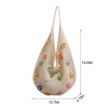 Knitted Floral Tote Shoulder Bag