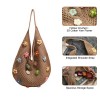Knitted Floral Tote Shoulder Bag