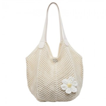 Knitted Hollow Shoulder Beach Bag