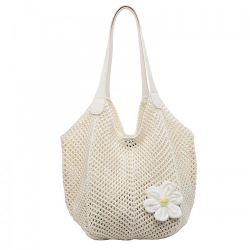 Knitted Hollow Shoulder Beach Bag