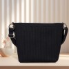 Black 3D Knitted Tote Shoulder Bag