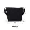 Black 3D Knitted Tote Shoulder Bag