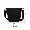 Black 3D Knitted Tote Shoulder Bag