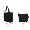Black Fly-Knit Tote Shoulder Bag