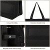 Black Fly-Knit Tote Shoulder Bag