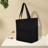 Black Fly-Knit Tote Shoulder Bag