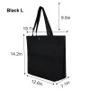 Black Fly-Knit Tote Shoulder Bag