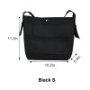 Black Fly-Knit Tote Shoulder Bag