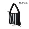 Color-Block Striped Knit Tote Bag
