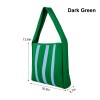 Color-Block Striped Knit Tote Bag