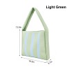 Color-Block Striped Knit Tote Bag