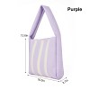 Color-Block Striped Knit Tote Bag