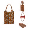 Colorful Geometric Knit Tote Bag