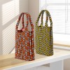 Colorful Geometric Knit Tote Bag